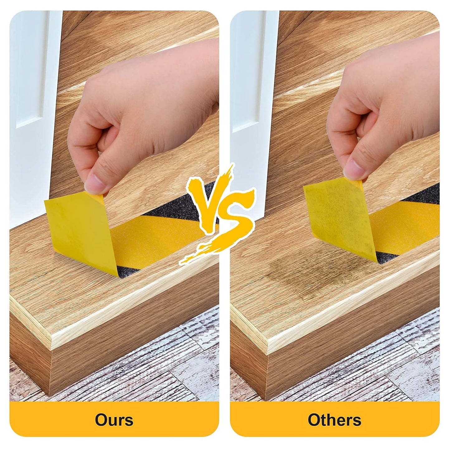 Anti Slip Tape, Waterproof Self Adhesive Yellow/Black 2"x33Ft Grip Tape | High Visibility Safety Warning Tape, High Traction Wear Resistant for Stairs, Walkways, Ramps & Industrial Areas
