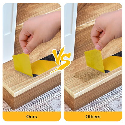 Anti Slip Tape, Waterproof Self Adhesive Yellow/Black 2"x33Ft Grip Tape | High Visibility Safety Warning Tape, High Traction Wear Resistant for Stairs, Walkways, Ramps & Industrial Areas