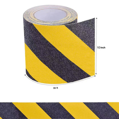 Anti Slip Tape, Waterproof Self Adhesive Yellow/Black 2"x33Ft Grip Tape | High Visibility Safety Warning Tape, High Traction Wear Resistant for Stairs, Walkways, Ramps & Industrial Areas