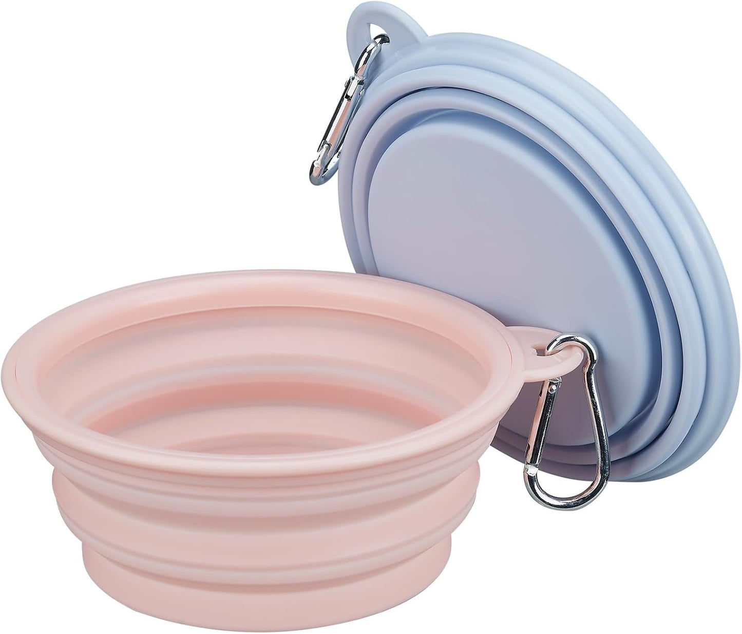 2-Pack Portable Dog Bowls, 12OZ Collapsible Dog& Cat Travel Bowl with Hook | BPA-Free Leak-Proof Collapsible Dog Water Bowl for Small Medium Pets, Travel, Camping Daily Indoor&Outdoor Essentials