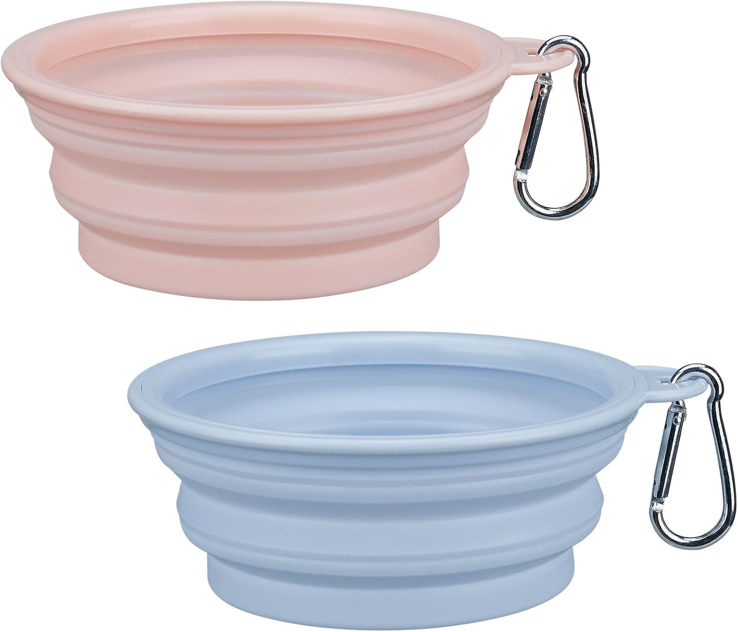 2-Pack Portable Dog Bowls, 12OZ Collapsible Dog& Cat Travel Bowl with Hook | BPA-Free Leak-Proof Collapsible Dog Water Bowl for Small Medium Pets, Travel, Camping Daily Indoor&Outdoor Essentials