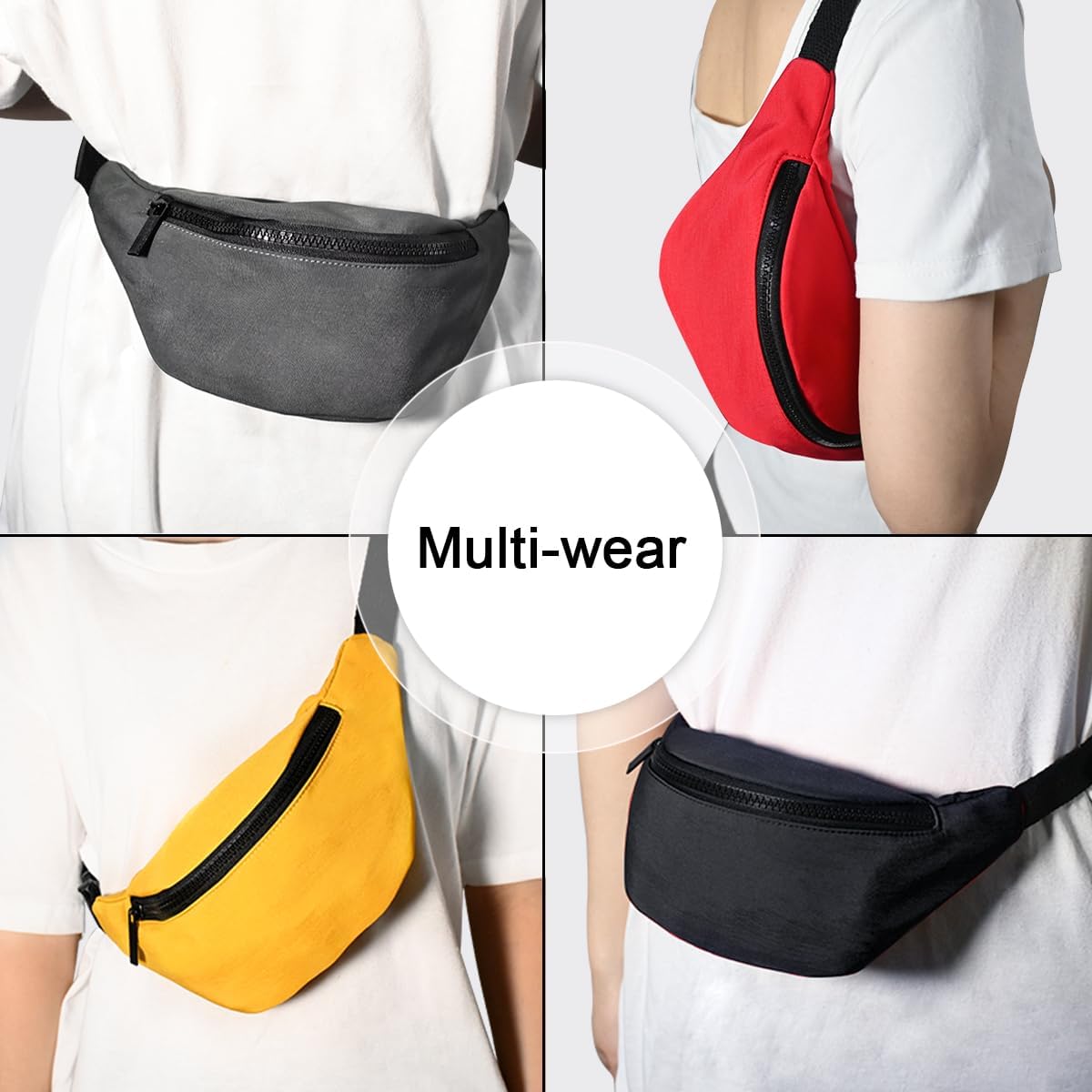 Kids Fanny Pack, Adjustable Crossbody Waist Bag for Boy Girl, Yellow | Lightweight Kid Chest Bag, Adjustable Strap, Toddler Fashion Mini Waist Pack, Children's Bum Bag, For Walking, Hiking, Travel