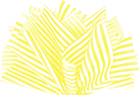 Yellow Pin Stripe Print Gift Wrap Tissue Paper Size: 15 Inch X 20 Inch | Count: 50 Sheets | Color: Yellow Pin Stripe