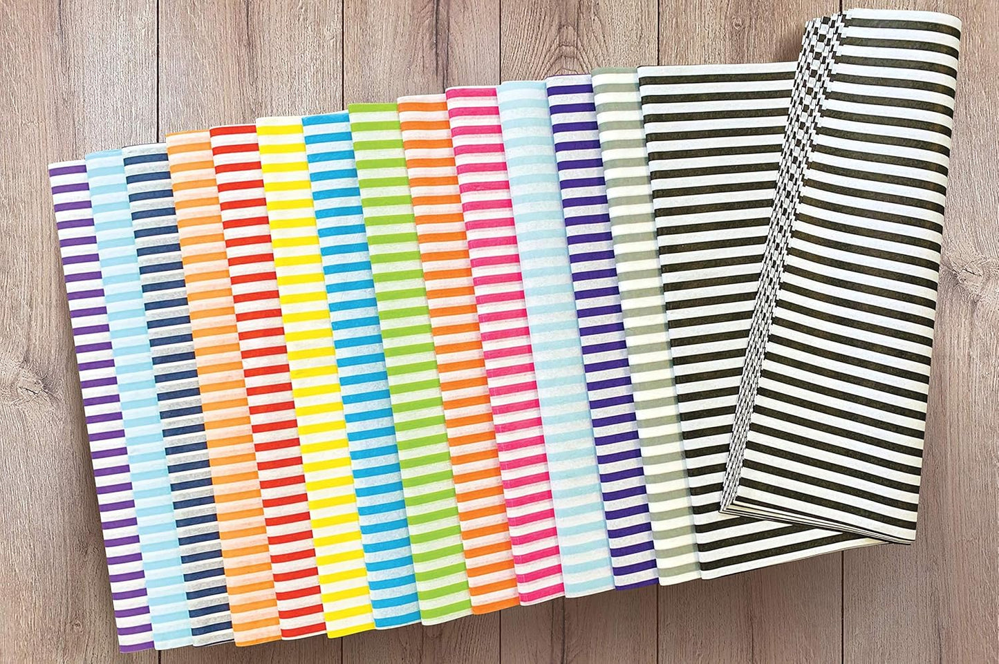 Yellow Pin Stripe Print Gift Wrap Tissue Paper Size: 15 Inch X 20 Inch | Count: 50 Sheets | Color: Yellow Pin Stripe