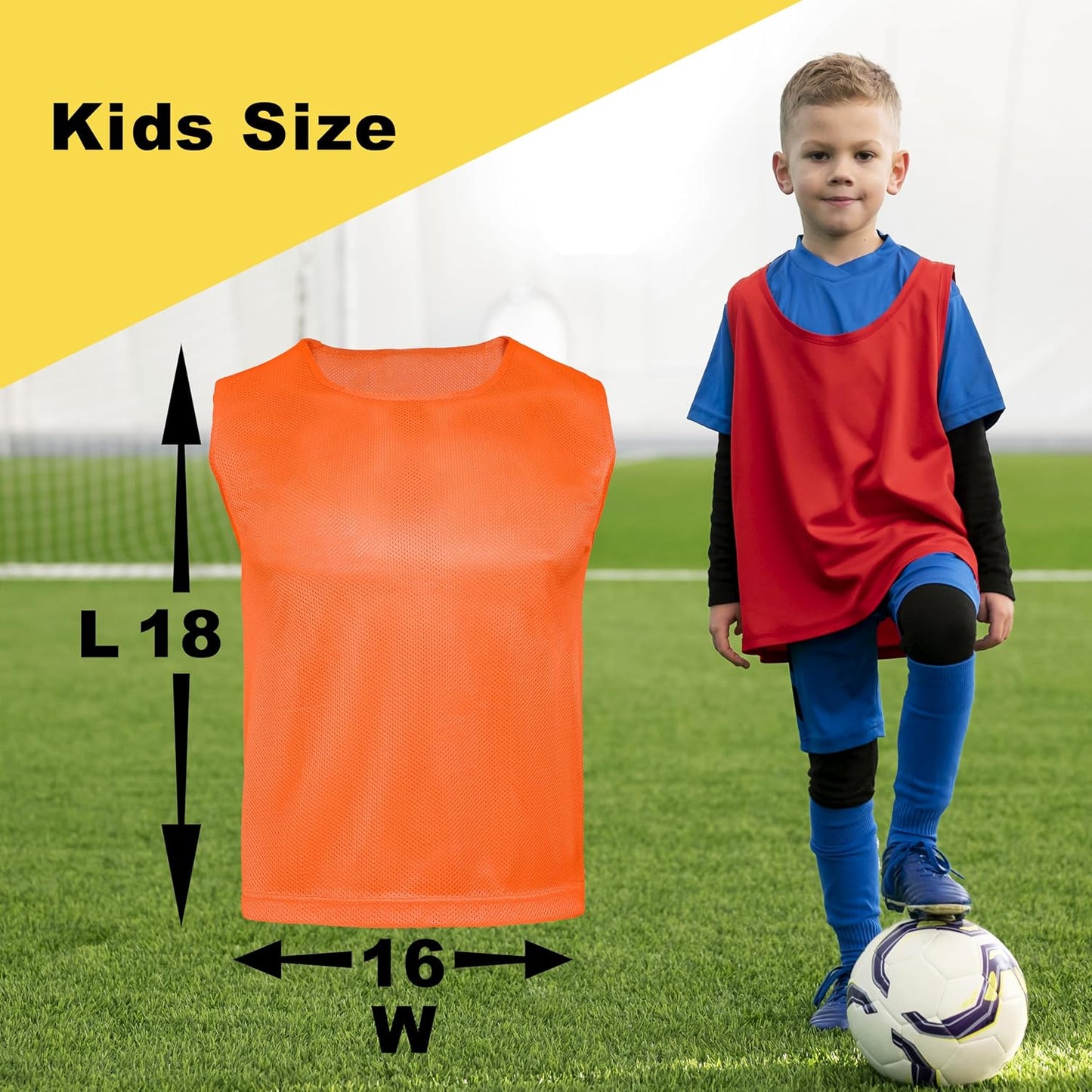 Youth Scrimmage Vests & Soccer Pennies – Breathable Mesh Soccer Pinnies, Pennies for Sports Youth