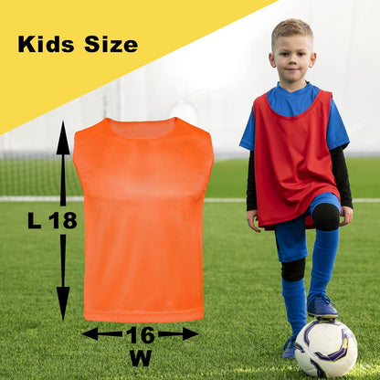 Youth Scrimmage Vests & Soccer Pennies – Breathable Mesh Soccer Pinnies, Pennies for Sports Youth