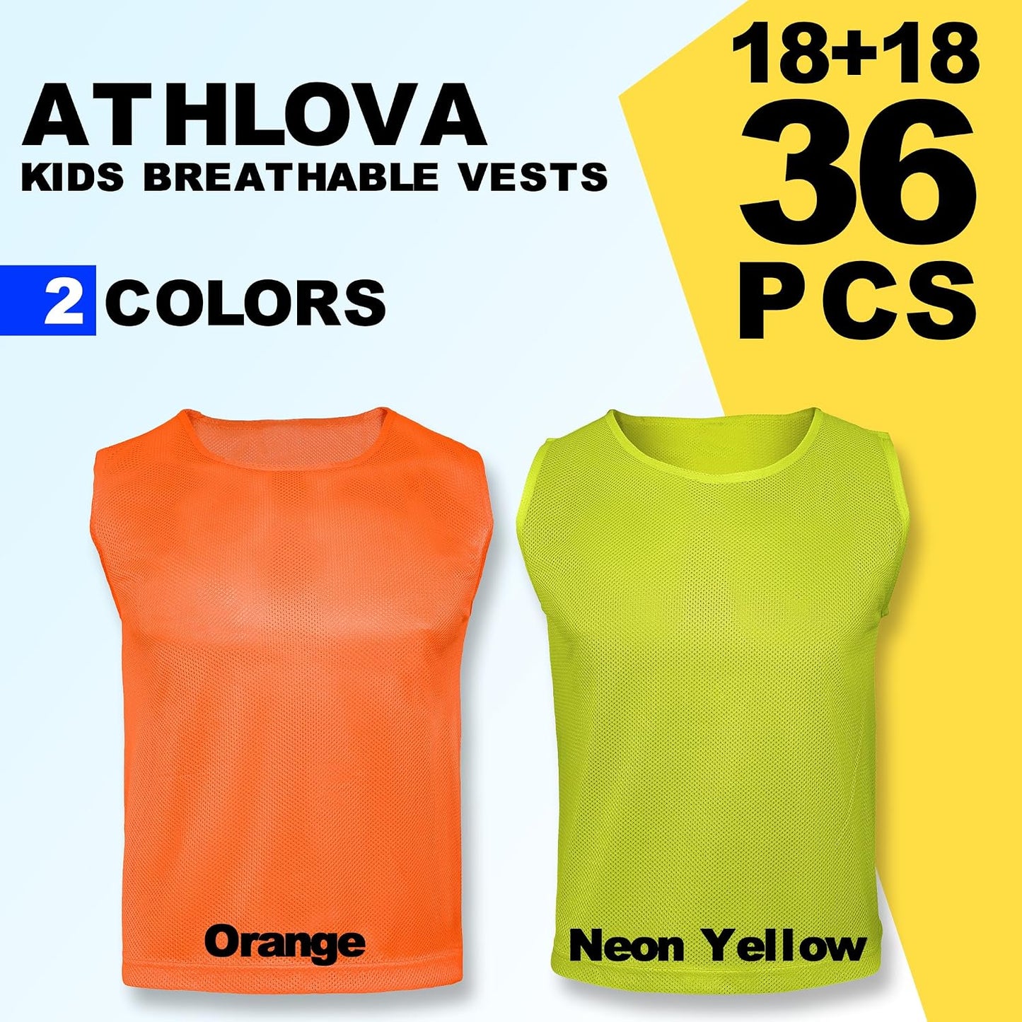 Youth Scrimmage Vests & Soccer Pennies – Breathable Mesh Soccer Pinnies, Pennies for Sports Youth