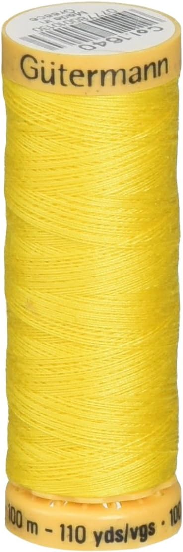 Gutermann Natural Cotton Thread 110 Yards-Canary Yellow