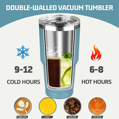 20 oz Tumbler with Lids and Straws, Stainless Steel Insulated Coffee Tumbler, Double Wall Vacuum Insulated Travel Mug Cup, Leakproof Thermal Coffee Cup for Hot and Cold Drinks (Yellow)