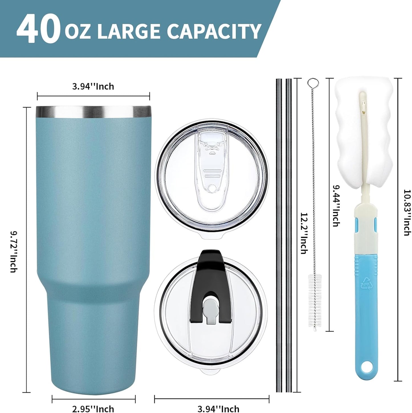 20 oz Tumbler with Lids and Straws, Stainless Steel Insulated Coffee Tumbler, Double Wall Vacuum Insulated Travel Mug Cup, Leakproof Thermal Coffee Cup for Hot and Cold Drinks (Yellow)