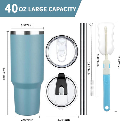 20 oz Tumbler with Lids and Straws, Stainless Steel Insulated Coffee Tumbler, Double Wall Vacuum Insulated Travel Mug Cup, Leakproof Thermal Coffee Cup for Hot and Cold Drinks (Yellow)