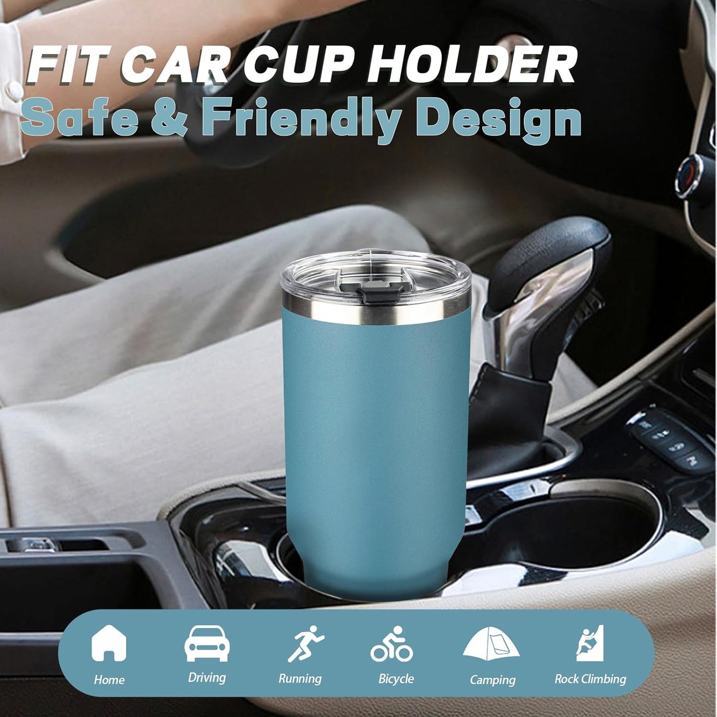 20 oz Tumbler with Lids and Straws, Stainless Steel Insulated Coffee Tumbler, Double Wall Vacuum Insulated Travel Mug Cup, Leakproof Thermal Coffee Cup for Hot and Cold Drinks (Yellow)