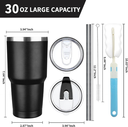 20 oz Tumbler with Lids and Straws, Stainless Steel Insulated Coffee Tumbler, Double Wall Vacuum Insulated Travel Mug Cup, Leakproof Thermal Coffee Cup for Hot and Cold Drinks (Yellow)
