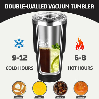 20 oz Tumbler with Lids and Straws, Stainless Steel Insulated Coffee Tumbler, Double Wall Vacuum Insulated Travel Mug Cup, Leakproof Thermal Coffee Cup for Hot and Cold Drinks (Yellow)