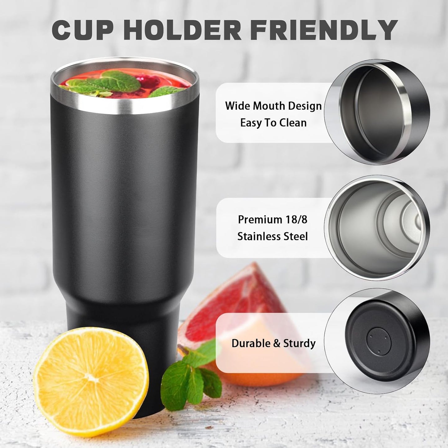 20 oz Tumbler with Lids and Straws, Stainless Steel Insulated Coffee Tumbler, Double Wall Vacuum Insulated Travel Mug Cup, Leakproof Thermal Coffee Cup for Hot and Cold Drinks (Yellow)
