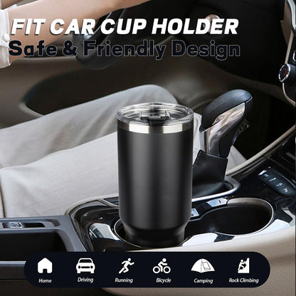20 oz Tumbler with Lids and Straws, Stainless Steel Insulated Coffee Tumbler, Double Wall Vacuum Insulated Travel Mug Cup, Leakproof Thermal Coffee Cup for Hot and Cold Drinks (Yellow)