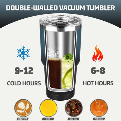 20 oz Tumbler with Lids and Straws, Stainless Steel Insulated Coffee Tumbler, Double Wall Vacuum Insulated Travel Mug Cup, Leakproof Thermal Coffee Cup for Hot and Cold Drinks (Yellow)