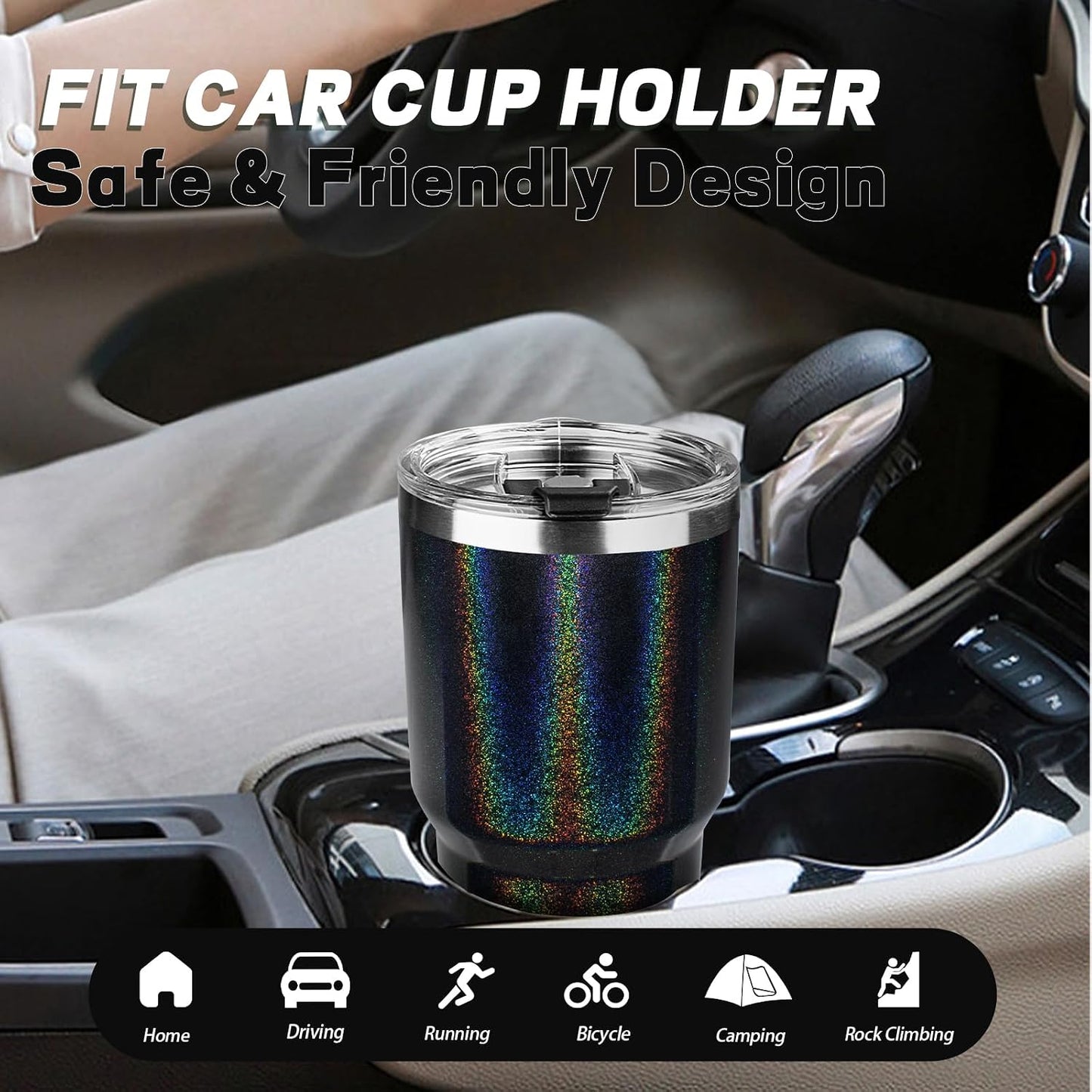 20 oz Tumbler with Lids and Straws, Stainless Steel Insulated Coffee Tumbler, Double Wall Vacuum Insulated Travel Mug Cup, Leakproof Thermal Coffee Cup for Hot and Cold Drinks (Yellow)