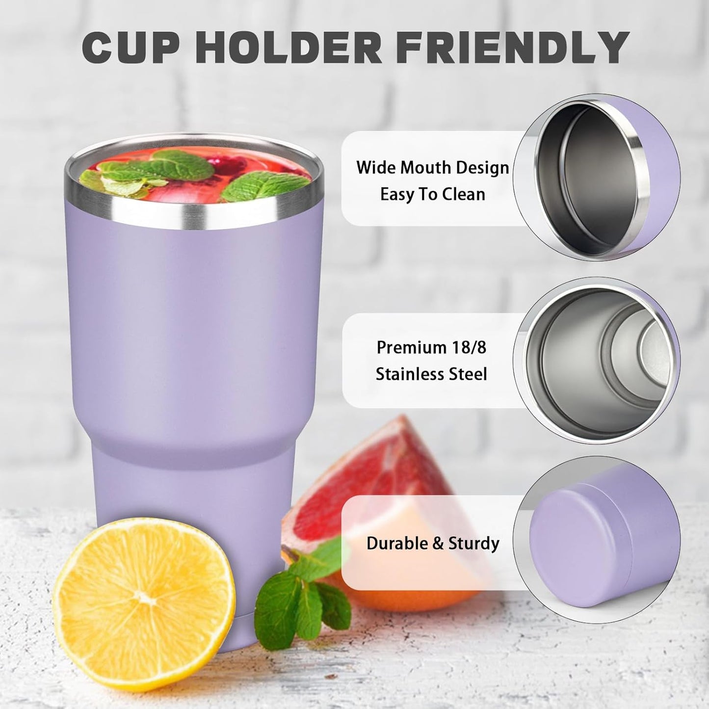 20 oz Tumbler with Lids and Straws, Stainless Steel Insulated Coffee Tumbler, Double Wall Vacuum Insulated Travel Mug Cup, Leakproof Thermal Coffee Cup for Hot and Cold Drinks (Yellow)