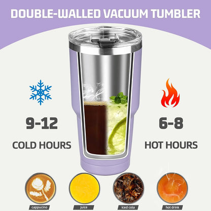 20 oz Tumbler with Lids and Straws, Stainless Steel Insulated Coffee Tumbler, Double Wall Vacuum Insulated Travel Mug Cup, Leakproof Thermal Coffee Cup for Hot and Cold Drinks (Yellow)