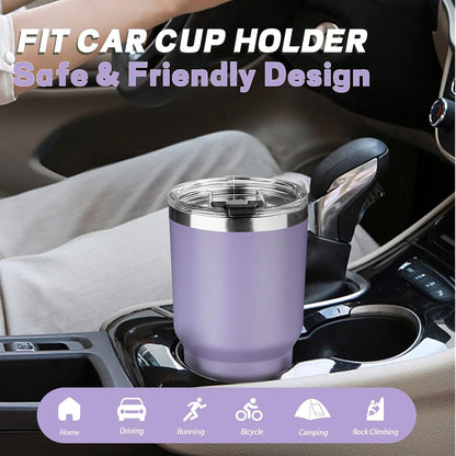 20 oz Tumbler with Lids and Straws, Stainless Steel Insulated Coffee Tumbler, Double Wall Vacuum Insulated Travel Mug Cup, Leakproof Thermal Coffee Cup for Hot and Cold Drinks (Yellow)
