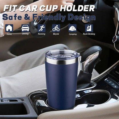 20 oz Tumbler with Lids and Straws, Stainless Steel Insulated Coffee Tumbler, Double Wall Vacuum Insulated Travel Mug Cup, Leakproof Thermal Coffee Cup for Hot and Cold Drinks (Yellow)