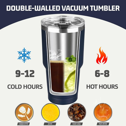 20 oz Tumbler with Lids and Straws, Stainless Steel Insulated Coffee Tumbler, Double Wall Vacuum Insulated Travel Mug Cup, Leakproof Thermal Coffee Cup for Hot and Cold Drinks (Yellow)
