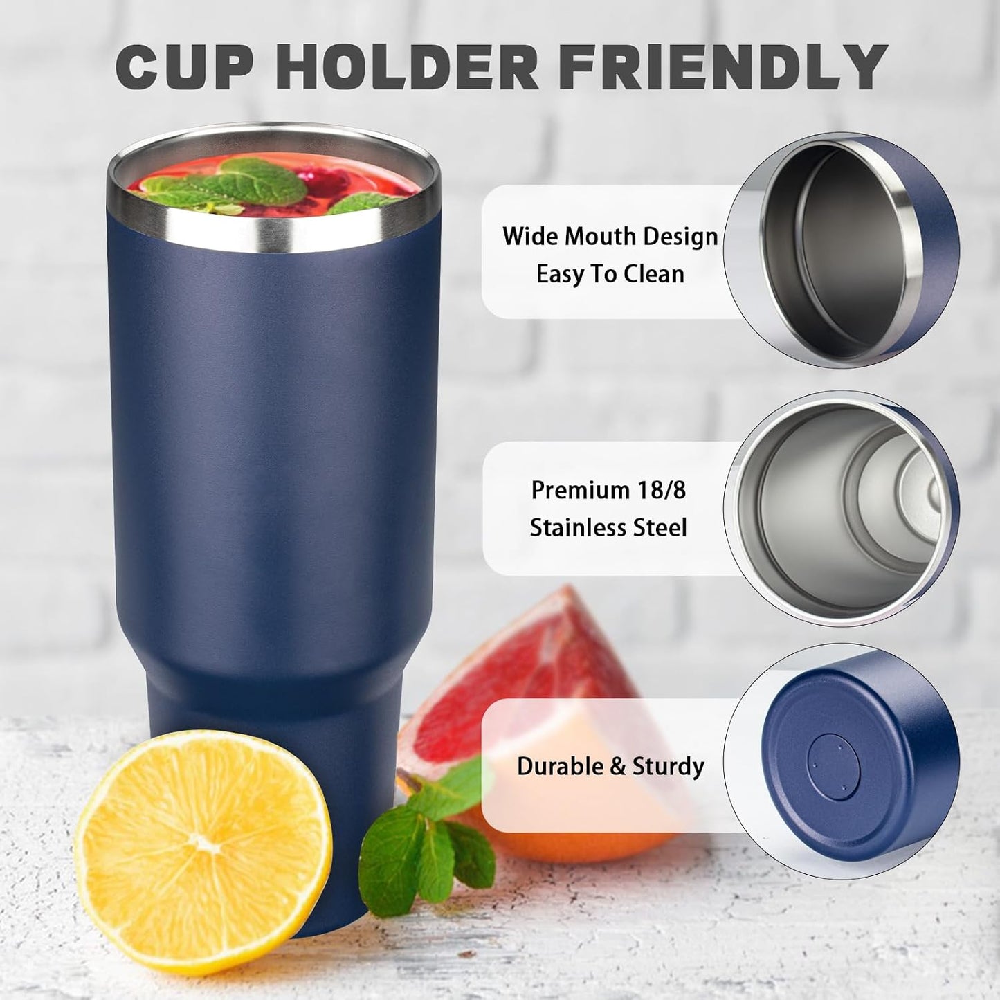 20 oz Tumbler with Lids and Straws, Stainless Steel Insulated Coffee Tumbler, Double Wall Vacuum Insulated Travel Mug Cup, Leakproof Thermal Coffee Cup for Hot and Cold Drinks (Yellow)