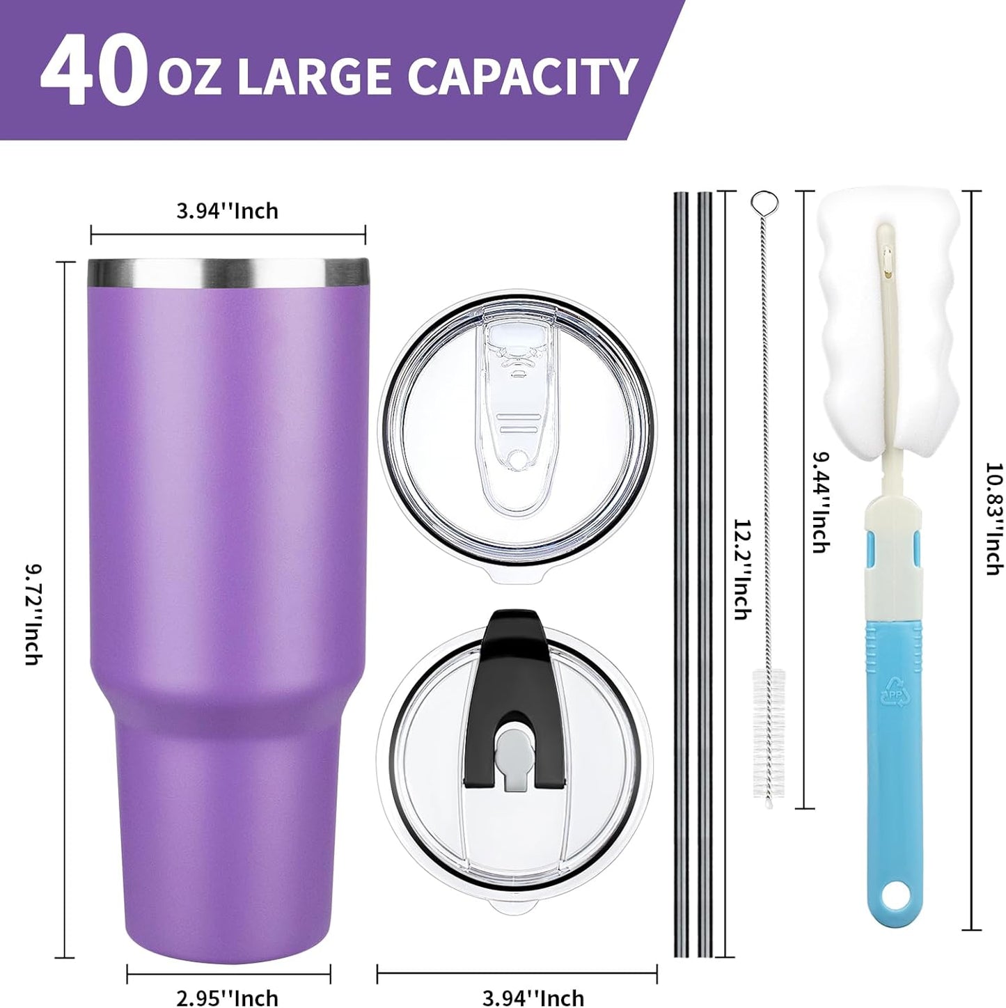 20 oz Tumbler with Lids and Straws, Stainless Steel Insulated Coffee Tumbler, Double Wall Vacuum Insulated Travel Mug Cup, Leakproof Thermal Coffee Cup for Hot and Cold Drinks (Yellow)