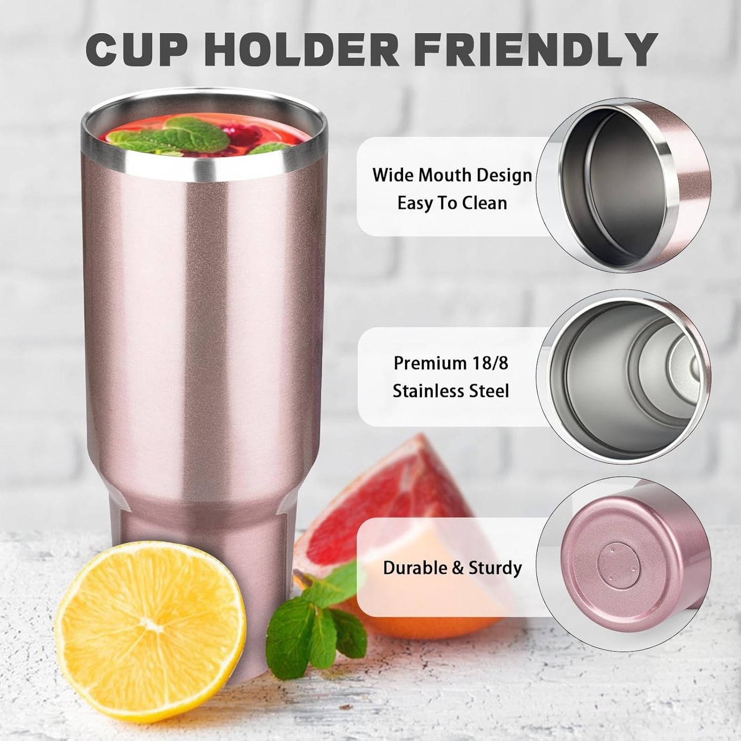 20 oz Tumbler with Lids and Straws, Stainless Steel Insulated Coffee Tumbler, Double Wall Vacuum Insulated Travel Mug Cup, Leakproof Thermal Coffee Cup for Hot and Cold Drinks (Yellow)