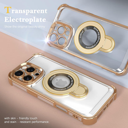 for iPhone 11 Pro Max Case with Strong Magnetic Ring Stand, Military-Grade Shockproof, 4 Airbag Corners Protective, Fit for MagSafe, Kickstand Phone Case for iPhone 11 Pro Max - Desert Gold