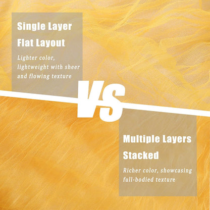10ft Yellow Table Runner 120inch Gauze Boho Tulle Table Runner Rustic Romantic Spring Summer Bridal Shower Birthday Party Easter Table Decorations