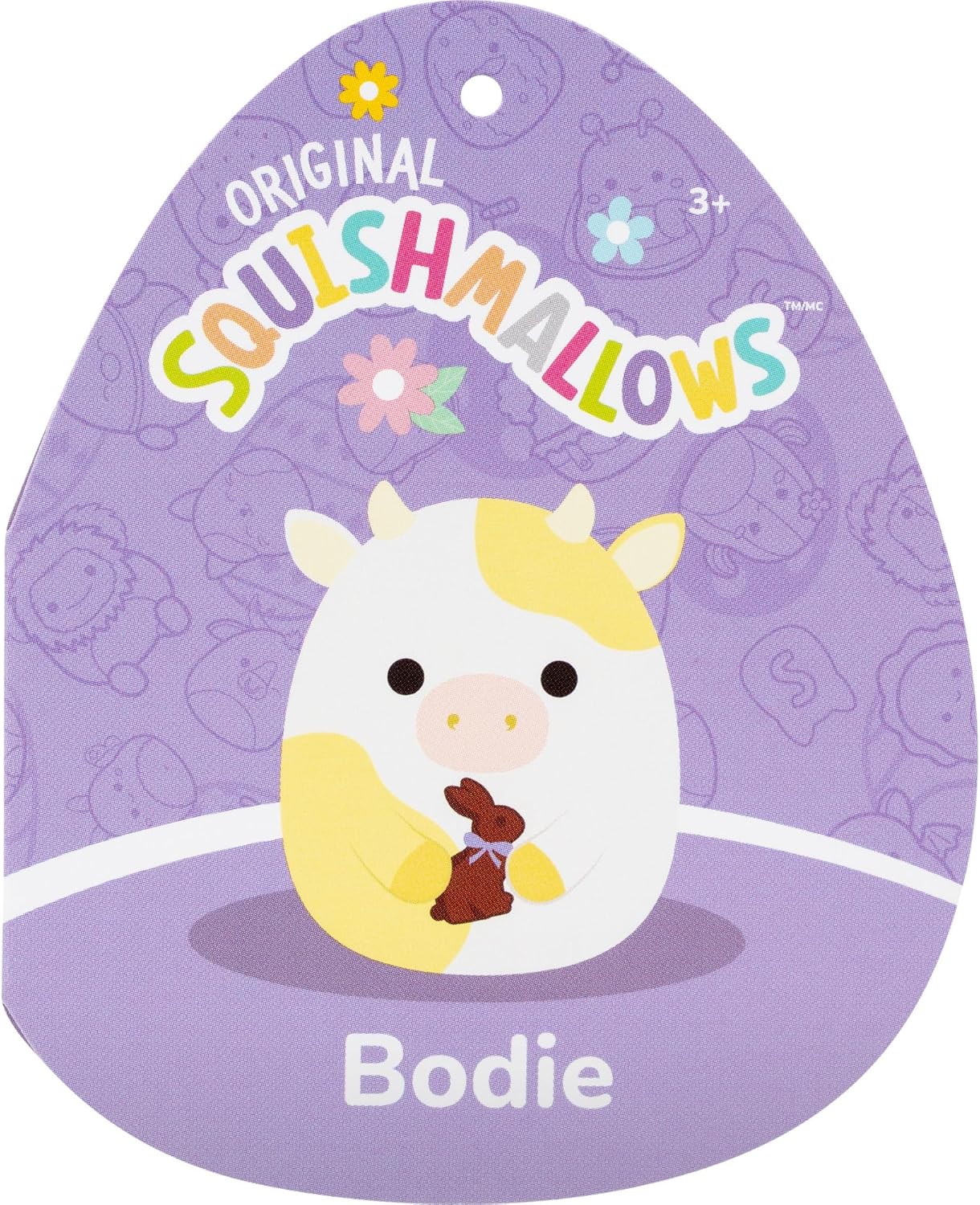 Original 8in Bodie the Yellow Spotted Cow Wrapped in Flower Stems – Official Jazwares Plush (Little)