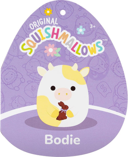 Original 8in Bodie the Yellow Spotted Cow Wrapped in Flower Stems – Official Jazwares Plush (Little)