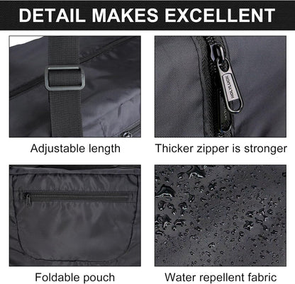Foldable Travel Duffel Bag For Women & Men Luggage Great for Gym - Fluorescent yellow