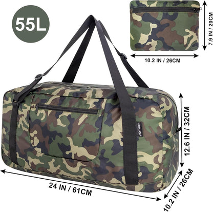 Foldable Travel Duffel Bag For Women & Men Luggage Great for Gym - Fluorescent yellow