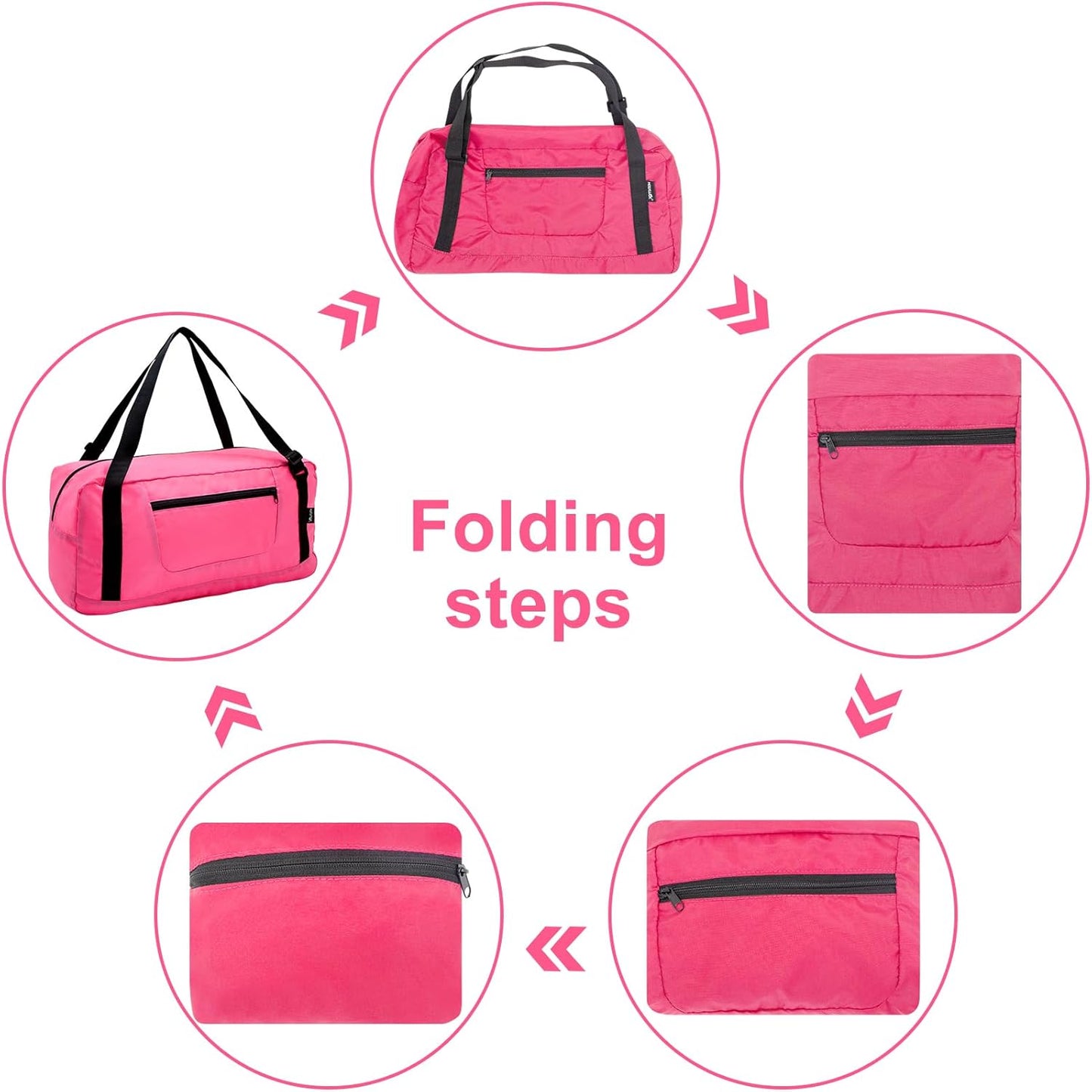 Foldable Travel Duffel Bag For Women & Men Luggage Great for Gym - Fluorescent yellow