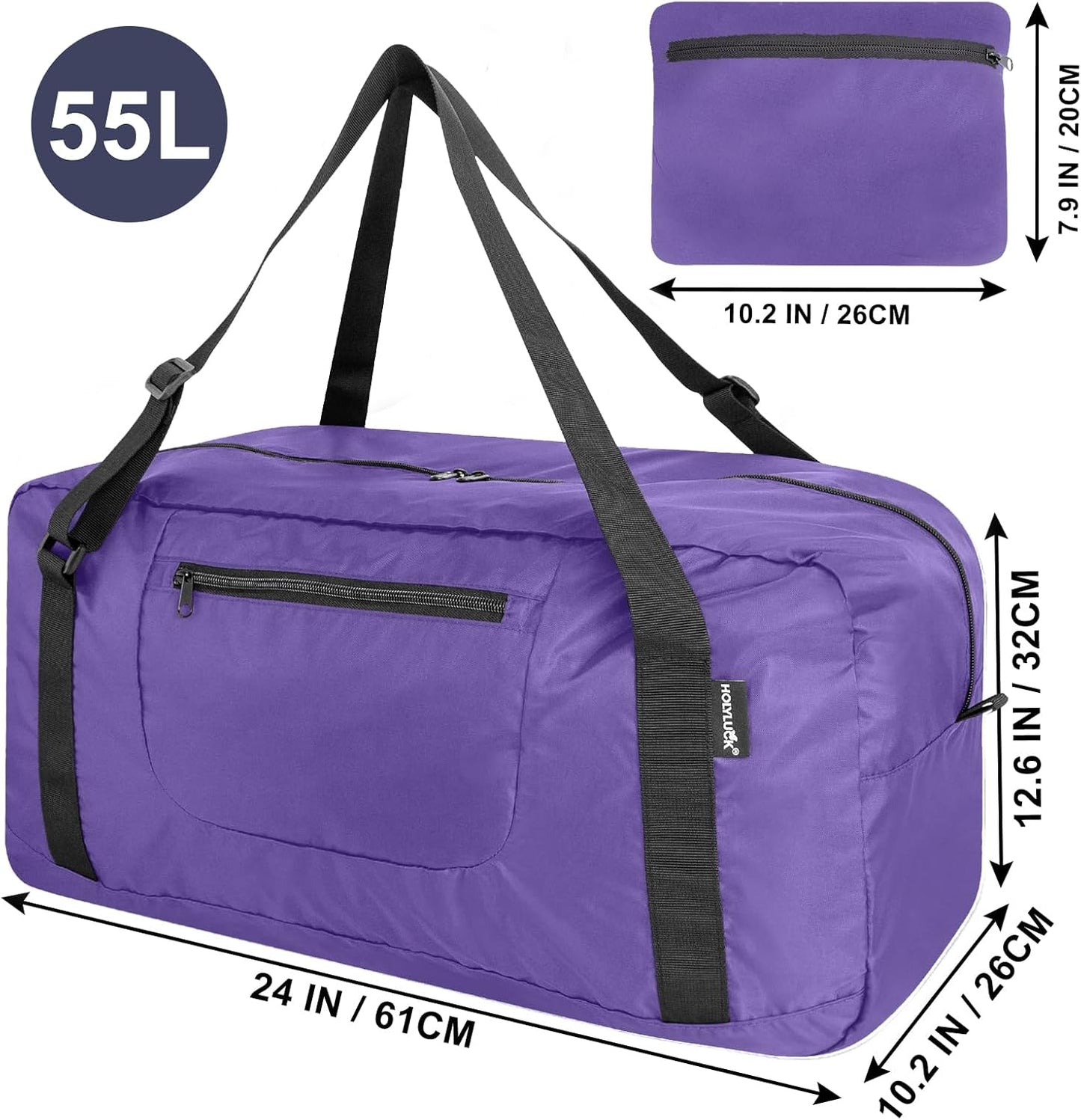 Foldable Travel Duffel Bag For Women & Men Luggage Great for Gym - Fluorescent yellow