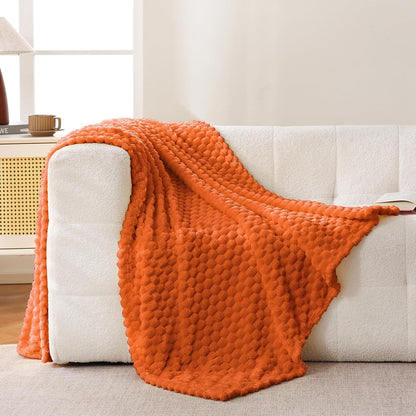 Light Yellow Flannel Throw Blanket (50X40 inches), 300 GSM Fleece Cozy Warm Soft Lightweight Bed Sofa Blanket for Babys and Pets, Suitable for All Seasons