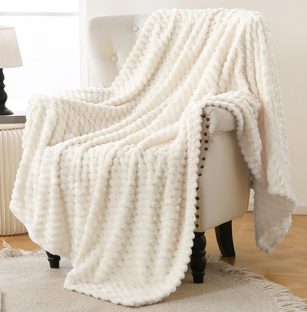 Light Yellow Flannel Throw Blanket (50X40 inches), 300 GSM Fleece Cozy Warm Soft Lightweight Bed Sofa Blanket for Babys and Pets, Suitable for All Seasons