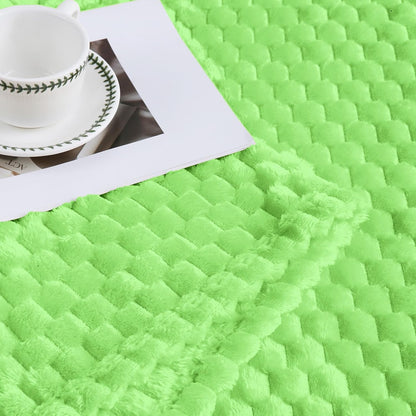 Light Yellow Flannel Throw Blanket (50X40 inches), 300 GSM Fleece Cozy Warm Soft Lightweight Bed Sofa Blanket for Babys and Pets, Suitable for All Seasons