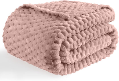 Light Yellow Flannel Throw Blanket (50X40 inches), 300 GSM Fleece Cozy Warm Soft Lightweight Bed Sofa Blanket for Babys and Pets, Suitable for All Seasons