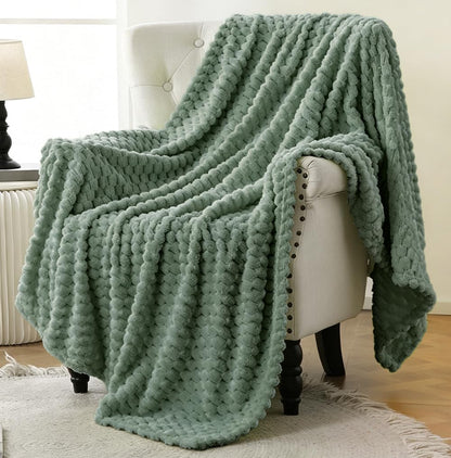 Light Yellow Flannel Throw Blanket (50X40 inches), 300 GSM Fleece Cozy Warm Soft Lightweight Bed Sofa Blanket for Babys and Pets, Suitable for All Seasons