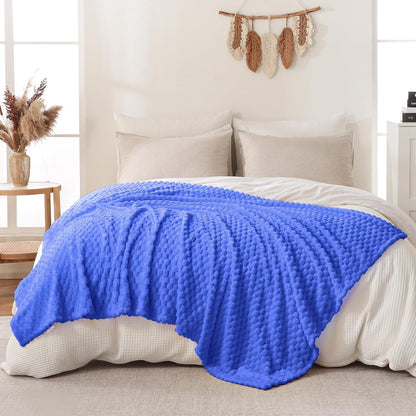 Light Yellow Flannel Throw Blanket (50X40 inches), 300 GSM Fleece Cozy Warm Soft Lightweight Bed Sofa Blanket for Babys and Pets, Suitable for All Seasons