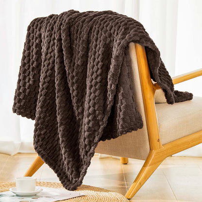 Light Yellow Flannel Throw Blanket (50X40 inches), 300 GSM Fleece Cozy Warm Soft Lightweight Bed Sofa Blanket for Babys and Pets, Suitable for All Seasons