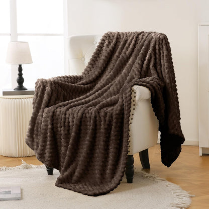 Light Yellow Flannel Throw Blanket (50X40 inches), 300 GSM Fleece Cozy Warm Soft Lightweight Bed Sofa Blanket for Babys and Pets, Suitable for All Seasons