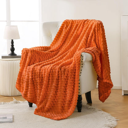 Light Yellow Flannel Throw Blanket (50X40 inches), 300 GSM Fleece Cozy Warm Soft Lightweight Bed Sofa Blanket for Babys and Pets, Suitable for All Seasons