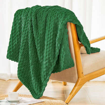 Light Yellow Flannel Throw Blanket (50X40 inches), 300 GSM Fleece Cozy Warm Soft Lightweight Bed Sofa Blanket for Babys and Pets, Suitable for All Seasons