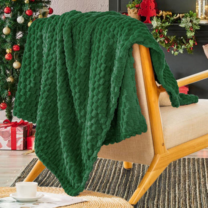 Light Yellow Flannel Throw Blanket (50X40 inches), 300 GSM Fleece Cozy Warm Soft Lightweight Bed Sofa Blanket for Babys and Pets, Suitable for All Seasons