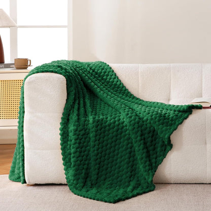 Light Yellow Flannel Throw Blanket (50X40 inches), 300 GSM Fleece Cozy Warm Soft Lightweight Bed Sofa Blanket for Babys and Pets, Suitable for All Seasons